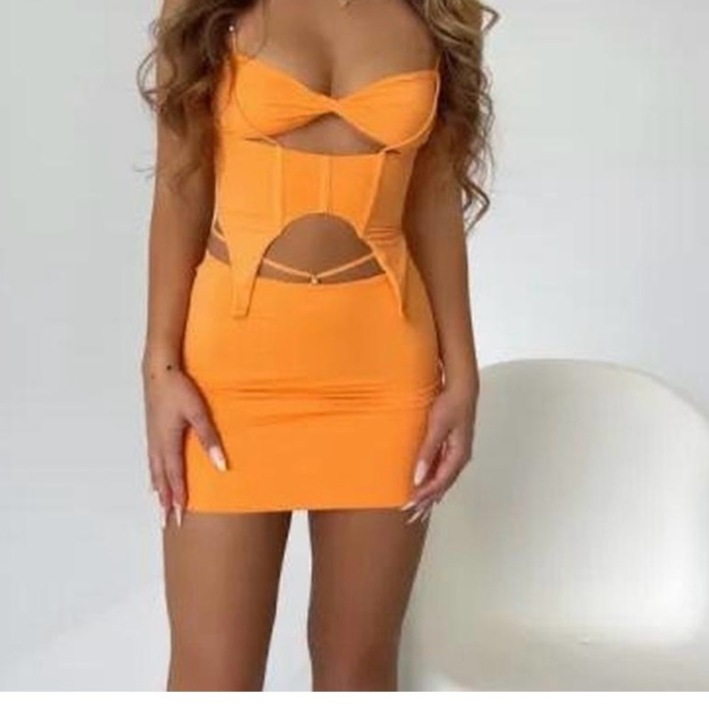 Vibrant Orange Two Piece Set